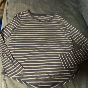 Purple striped shirt